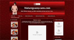 Desktop Screenshot of maturegrannycams.com